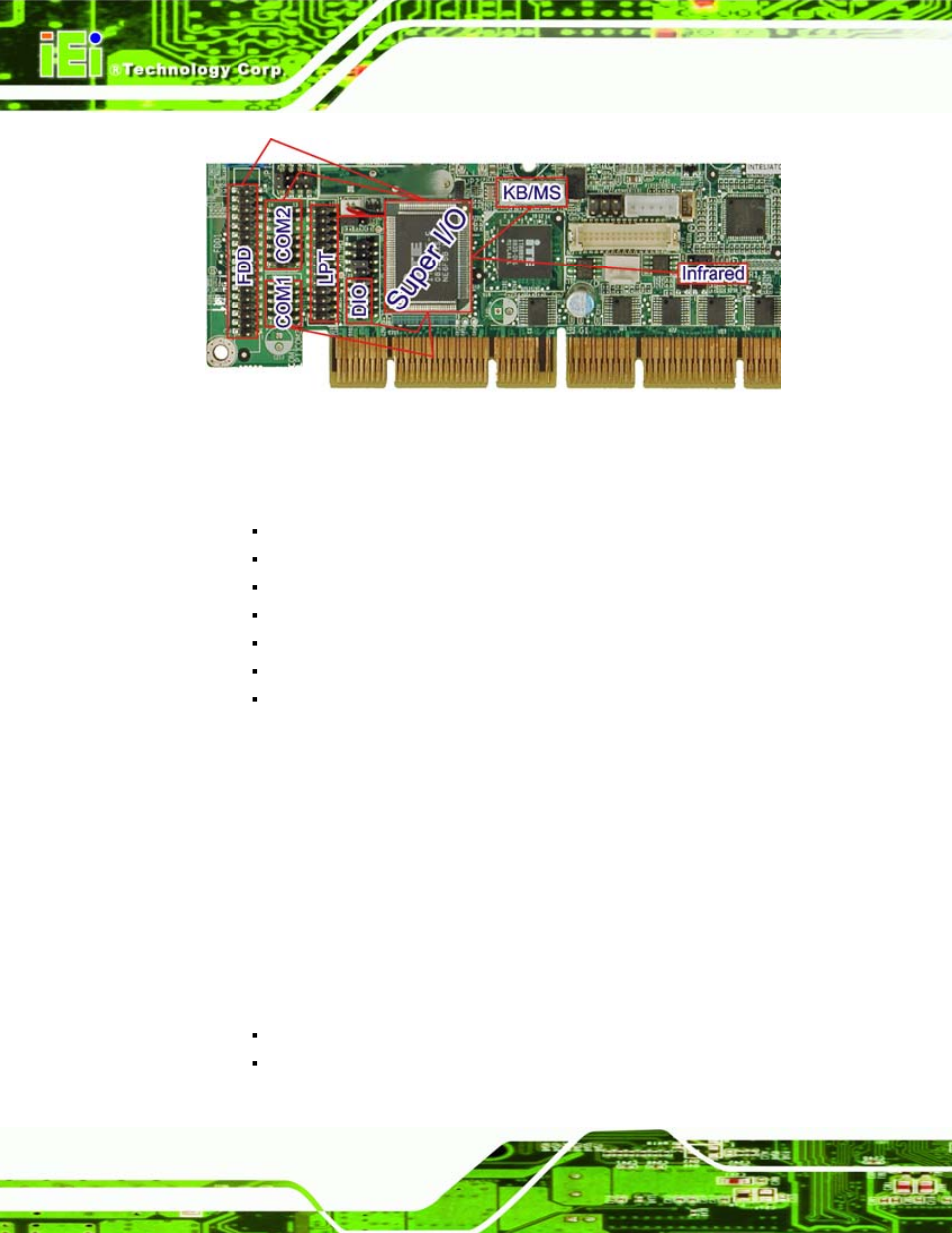 1 lpc interface, 2 16c550 uarts, Figure 2-6: super i/o connections | IEI Integration PCISA-945GSE v1.01 User Manual | Page 38 / 207