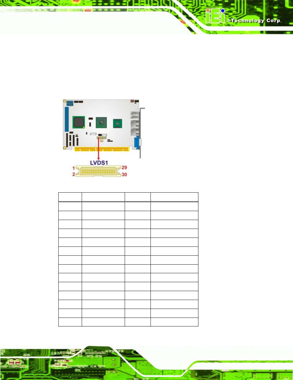 Figure 4-16: lvds lcd connector pinout locations | IEI Integration PCISA-945GSE v1.01 User Manual | Page 67 / 207