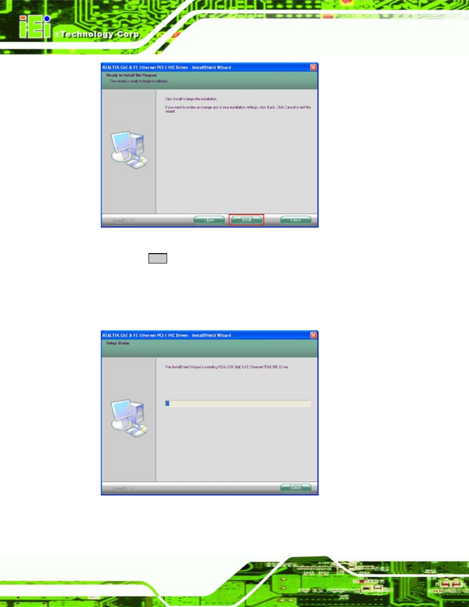 Figure 6-17: lan driver welcome screen, Figure 6-18: lan driver installation | IEI Integration PCISA-945GSE v1.10 User Manual | Page 154 / 190