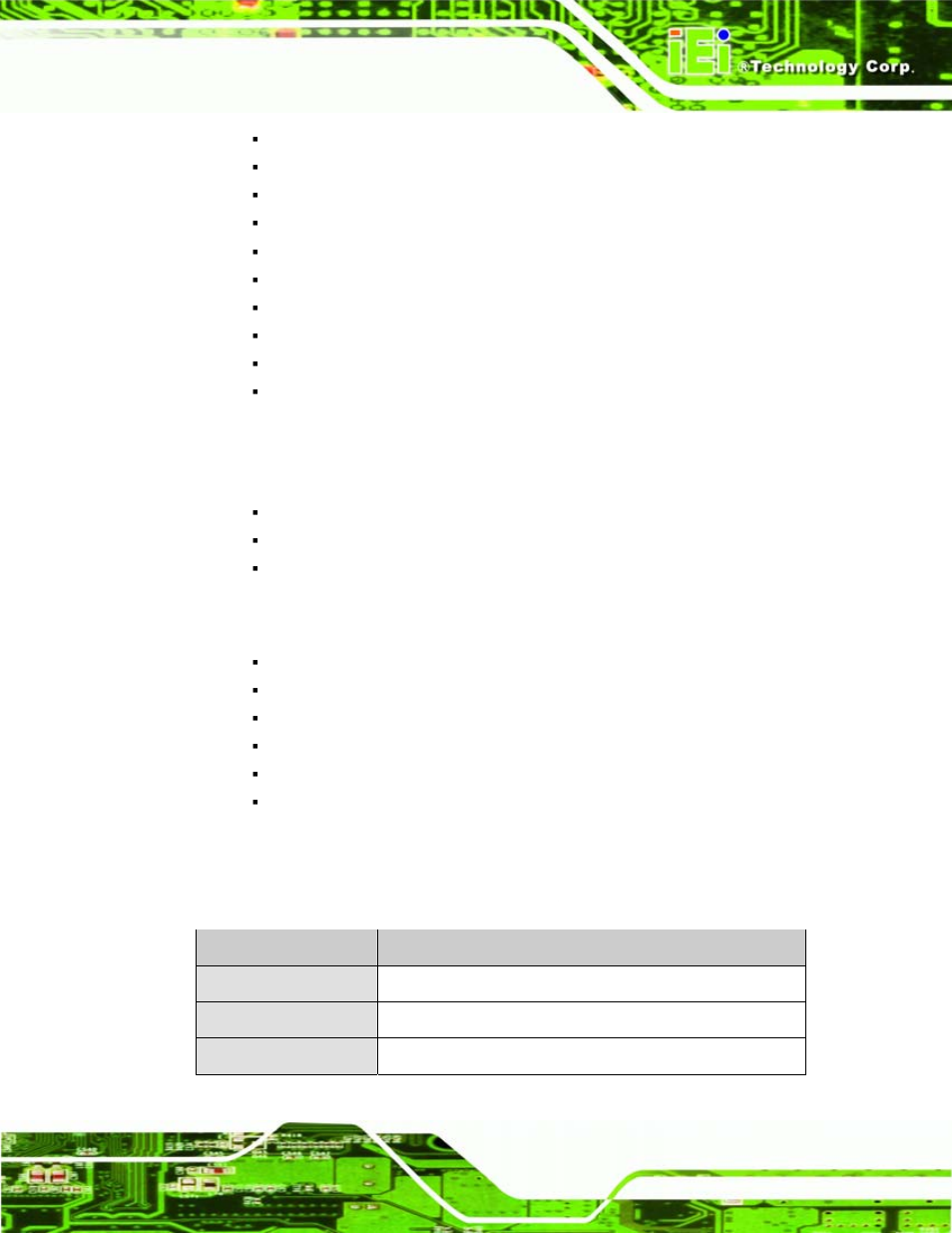 4 technical specifications, Echnical, Pecifications | IEI Integration PCISA-945GSE v1.10 User Manual | Page 23 / 190