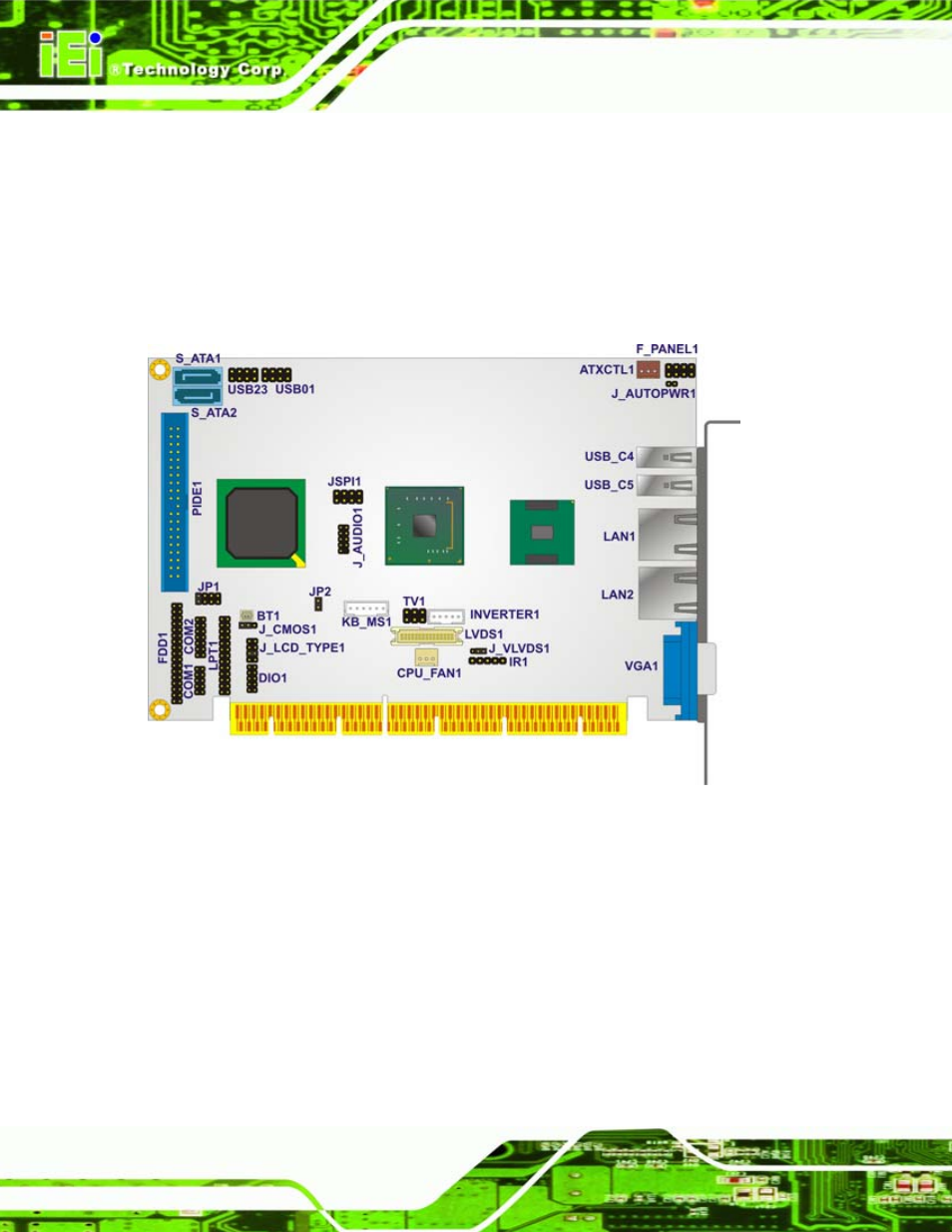 1 peripheral interface connectors, 1 layout, Eripheral | Nterface, Onnectors | IEI Integration PCISA-945GSE v1.10 User Manual | Page 34 / 190