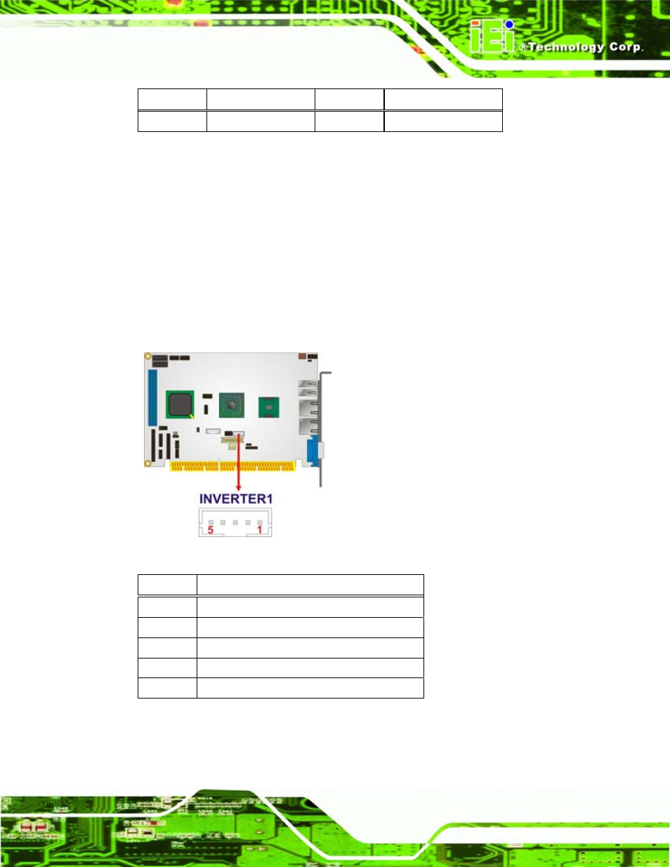 3 backlight inverter connector, Table 3-4: audio connector pinouts (9-pin), Table 3-5: lcd backlight connector pinouts | IEI Integration PCISA-945GSE v1.10 User Manual | Page 39 / 190