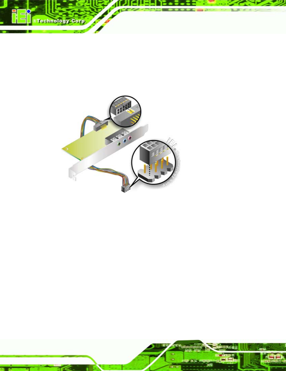 Figure 4-5: 5.1 channel audio kit | IEI Integration PCISA-945GSE v1.10 User Manual | Page 76 / 190