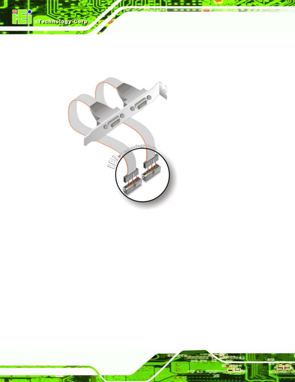 5 floppy drive cable connection, Figure 4-8: dual rs-232 cable installation | IEI Integration PCISA-945GSE v1.10 User Manual | Page 80 / 190