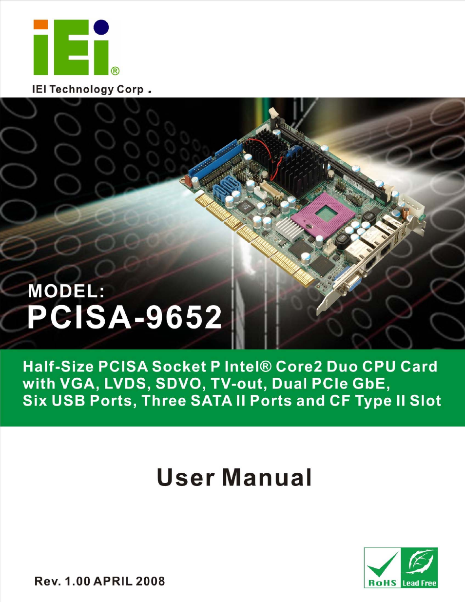 IEI Integration PCISA-9652 v1.00 User Manual | 232 pages