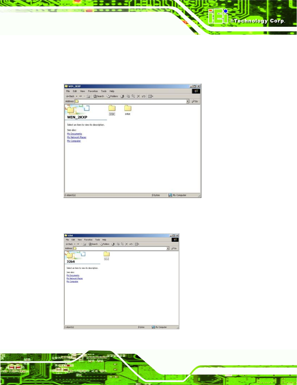 Figure 7-21: select operating system type, Figure 7-22: driver directory | IEI Integration PCISA-9652 v1.00 User Manual | Page 177 / 232