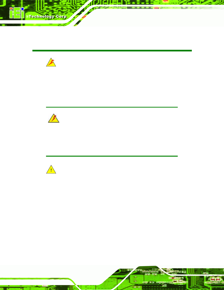 Manual conventions | IEI Integration PCISA-9652 v1.00 User Manual | Page 4 / 232