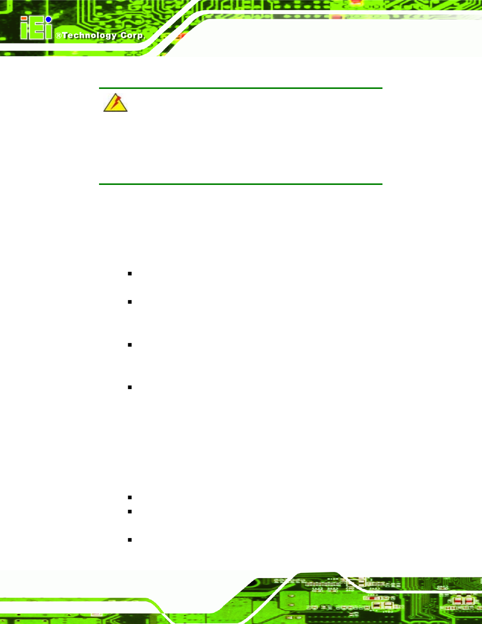 1 anti-static precautions, 2 unpacking, 1 unpacking precautions | Static, Recautions, Npacking | IEI Integration PCISA-9652 v1.00 User Manual | Page 54 / 232