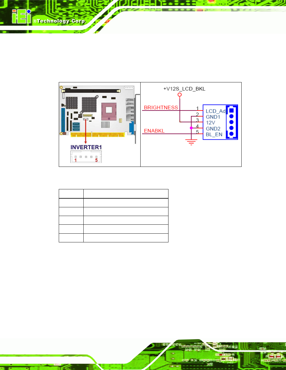 14 lvds lcd connector, Figure 4-14: lcd backlight connector location, Table 4-15: lcd backlight connector pinouts | IEI Integration PCISA-9652 v1.00 User Manual | Page 78 / 232