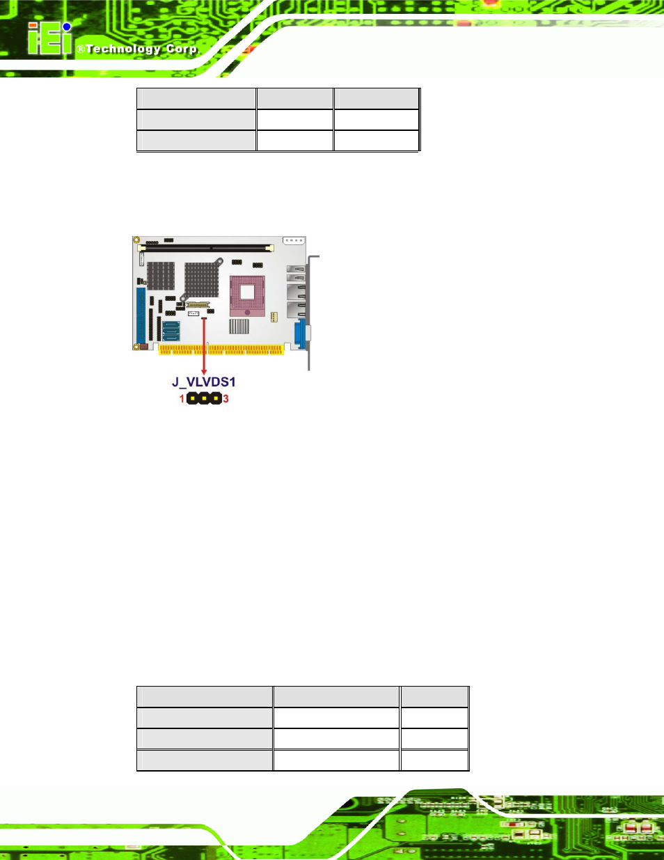 5 lvds panel resolution selection, Table 5-5: lvds voltage selection jumper settings | IEI Integration PCISA-9652 v1.01 User Manual | Page 108 / 232