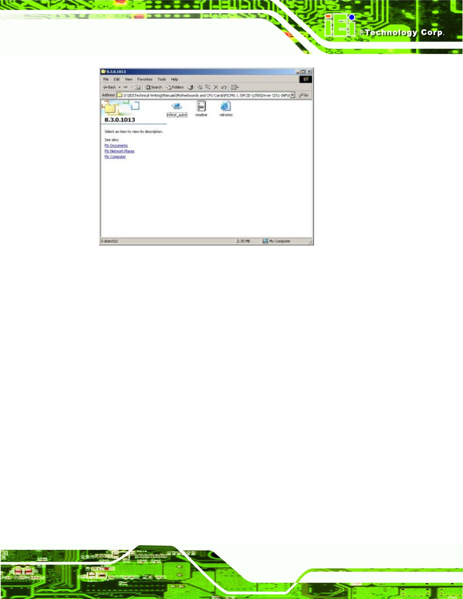 Figure 7-4: intel® chipset driver setup icon, Figure 7-4 | IEI Integration PCISA-9652 v1.01 User Manual | Page 167 / 232