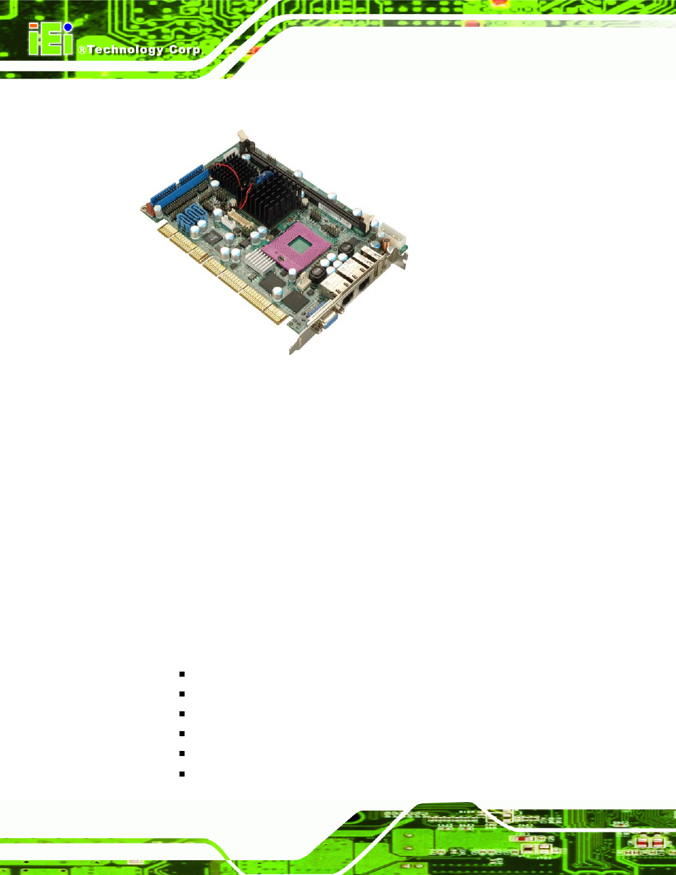 1 pcisa-9652 overview, 1 pcisa-9652 features, 1 pcisa-9652 o | Verview, Figure 1-1: pcisa-9652 cpu card | IEI Integration PCISA-9652 v1.01 User Manual | Page 22 / 232