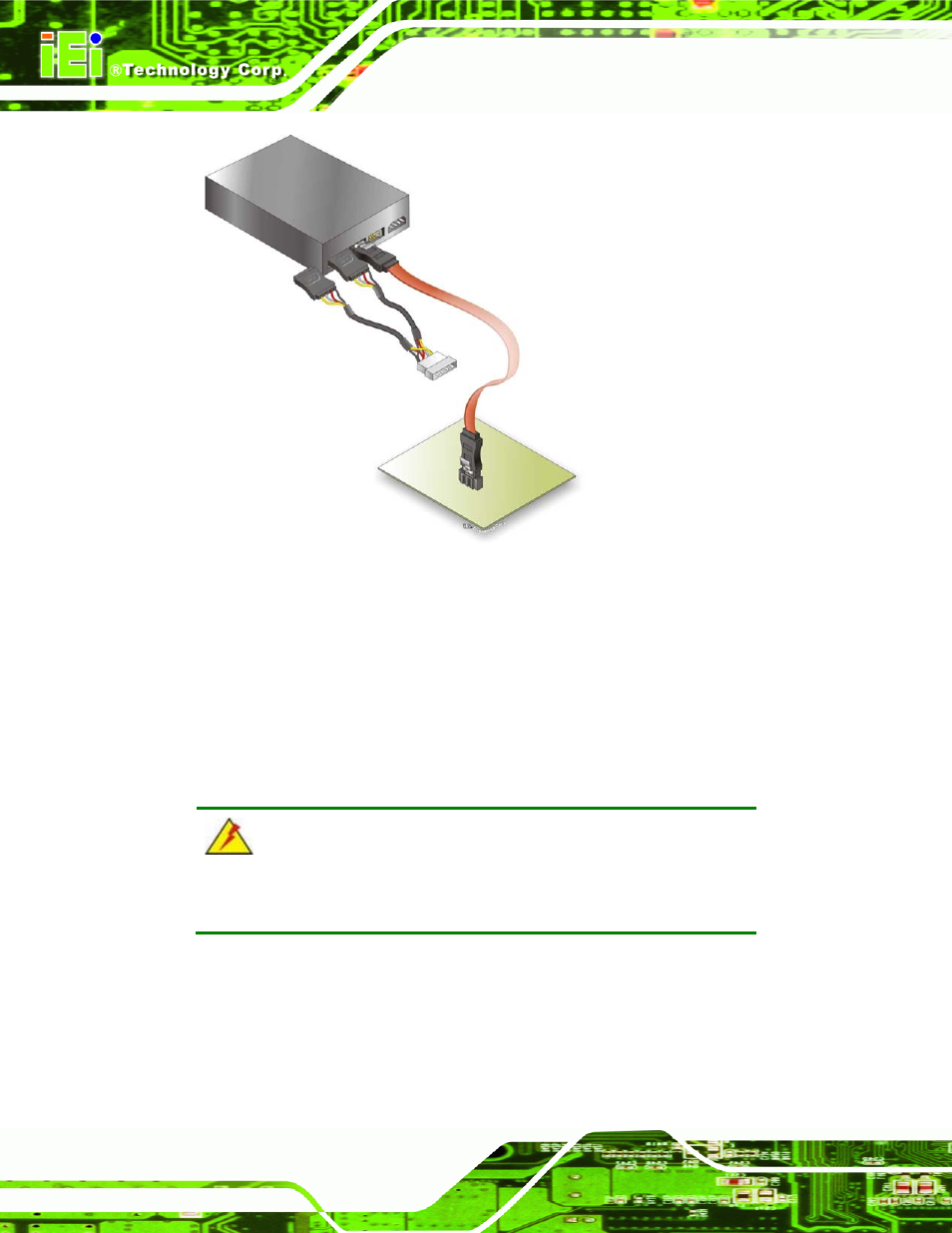 2 usb cable (dual port) with slot bracket, Figure 4-10: sata power drive connection | IEI Integration PCISA-PV-D4251_N4551_D5251 User Manual | Page 67 / 145