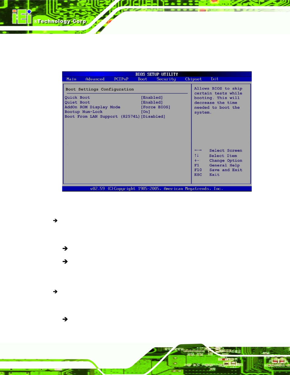 1 boot settings configuration | IEI Integration PICOe-GM45A User Manual | Page 142 / 198