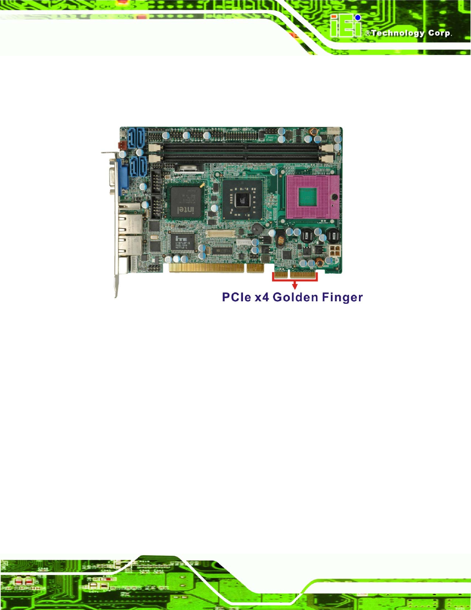 3 pcie x4 interface goldfinger | IEI Integration PICOe-GM45A User Manual | Page 43 / 198