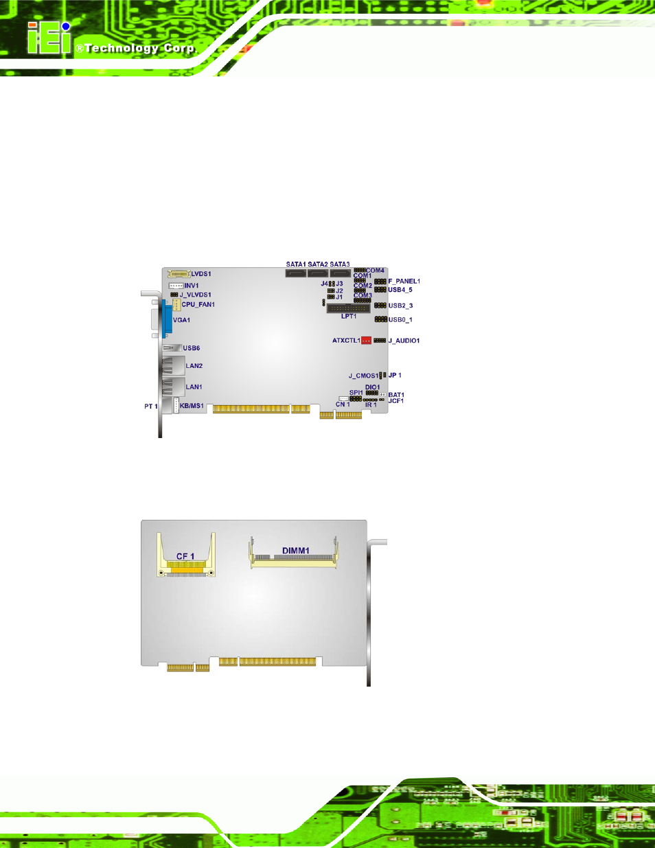 1 peripheral interface connectors, 1 picoe-pv-d4251/n4551/d5251 layout | IEI Integration PICOe-PV-D4251_N4551_D5251 v1.00 User Manual | Page 28 / 154