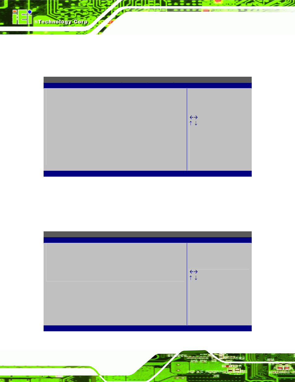 1 host bridge configuration, 1 onchip vga configuration, Bios menu 15: host bridge chipset configuration | Bios menu 16: onchip vga configuration | IEI Integration PICOe-PV-D4251_N4551_D5251 v1.11 User Manual | Page 102 / 155