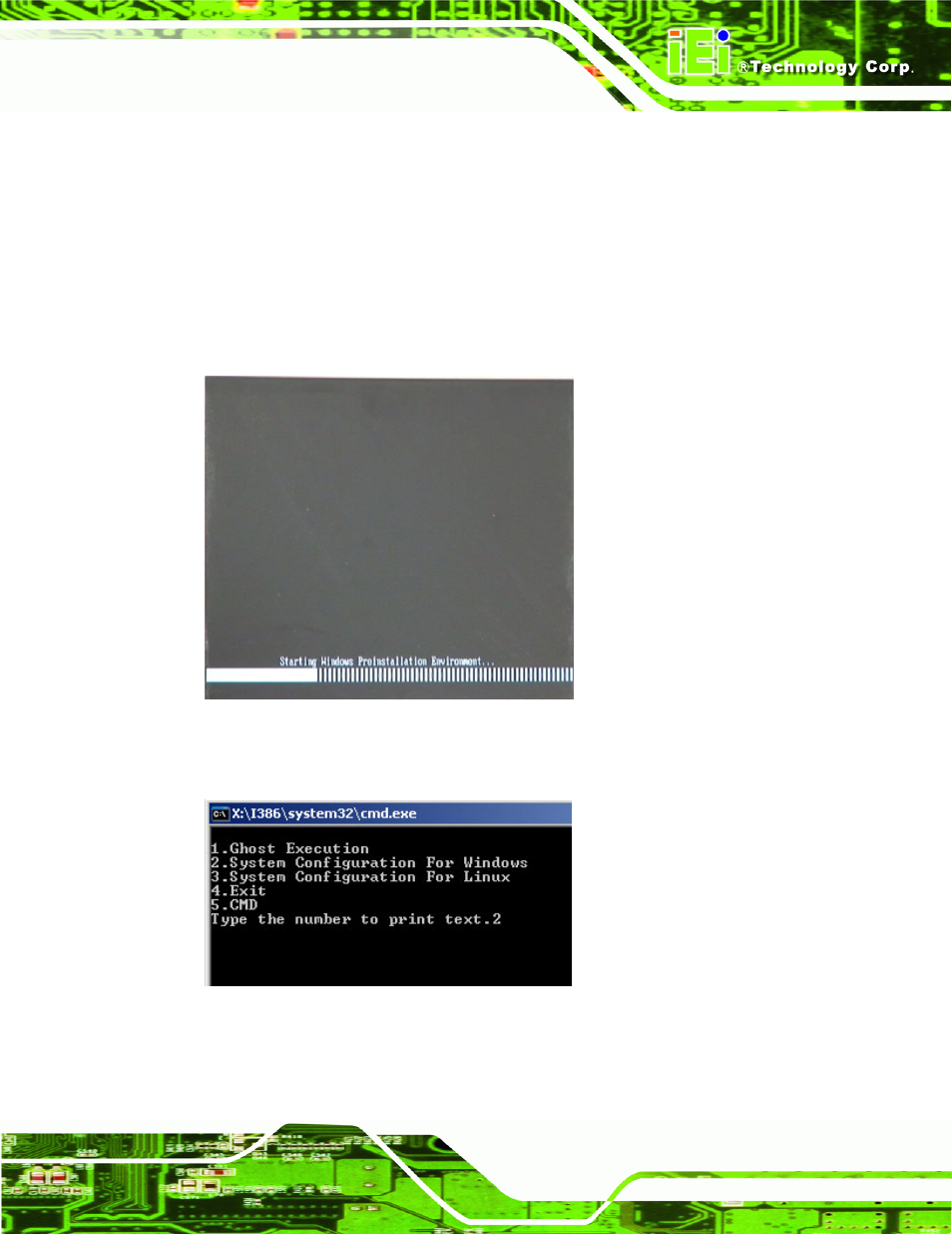 B.2.4 build-up recovery partition, Figure b-6: launching the recovery tool, Figure b-7: system configuration for windows | IEI Integration PICOe-PV-D4251_N4551_D5251 v1.11 User Manual | Page 123 / 155