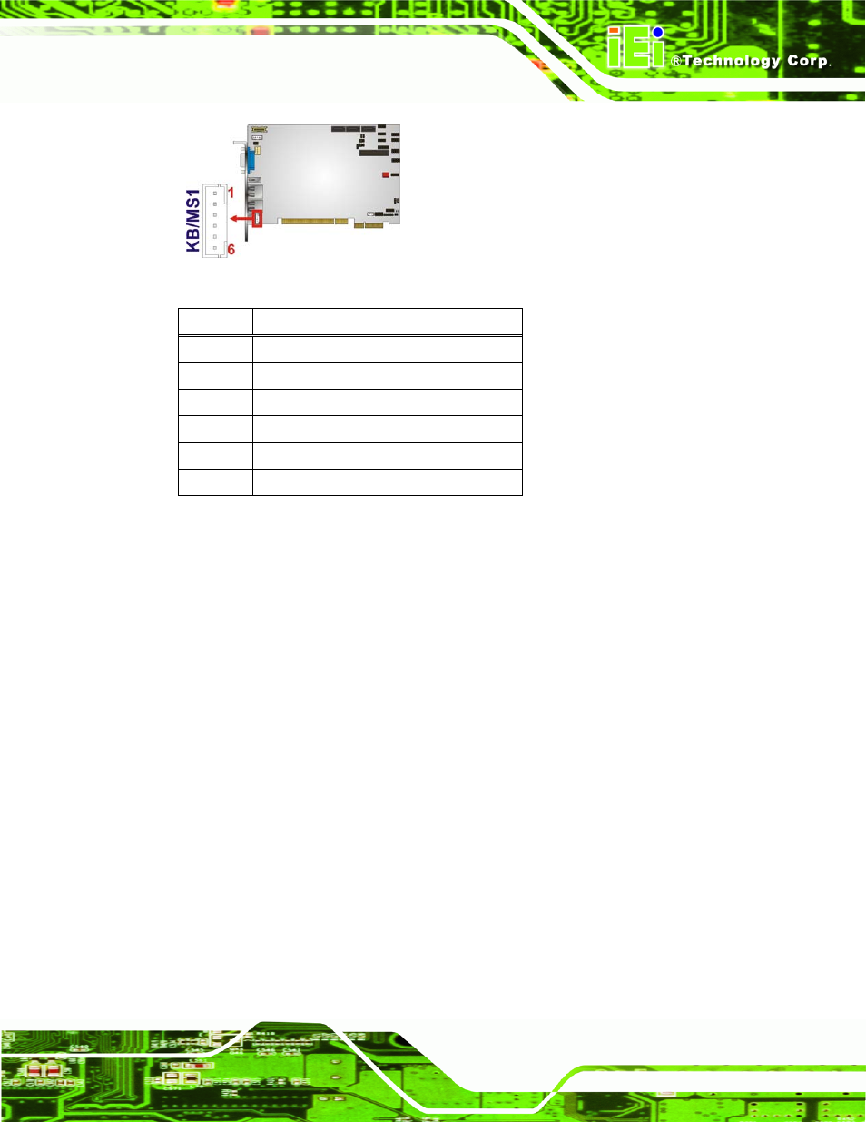 11 lvds lcd connector, Figure 3-12: keyboard/mouse connector location, Table 3-12: keyboard/mouse connector pinouts | See figure 3-12, See table 3-12 | IEI Integration PICOe-PV-D4251_N4551_D5251 v1.11 User Manual | Page 39 / 155