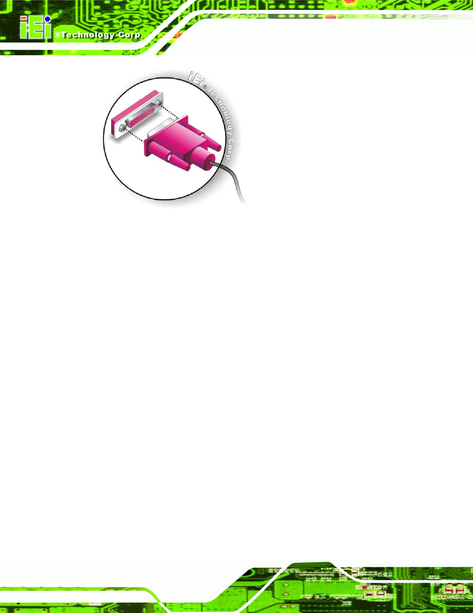 6 dual rs-232 cable with slot bracket, Figure 4-16: connect the lpt device | IEI Integration PICOe-PV-D4251_N4551_D5251 v1.11 User Manual | Page 74 / 155