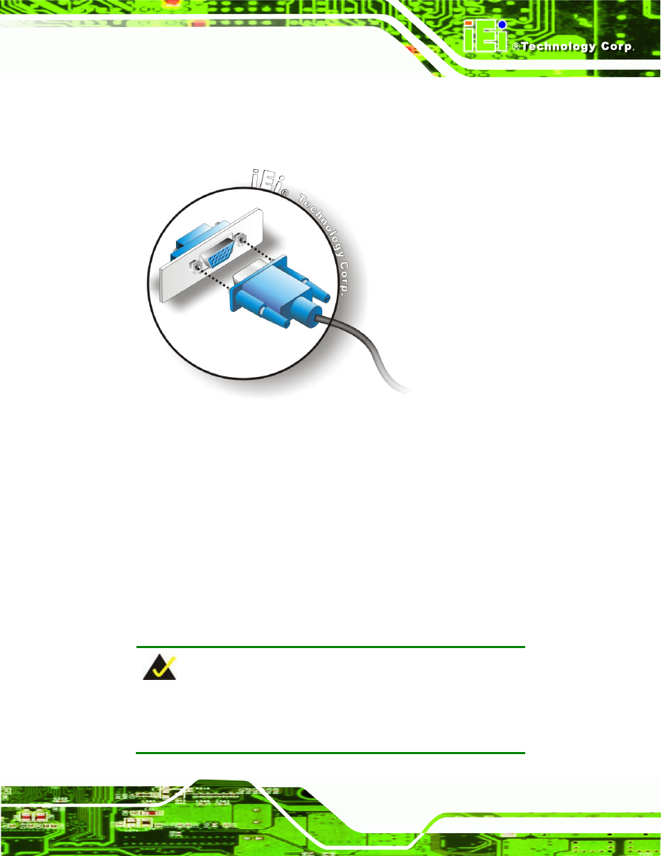 9 software installation, Oftware, Nstallation | Figure 4-21: vga connector | IEI Integration PICOe-PV-D4251_N4551_D5251 v1.11 User Manual | Page 79 / 155