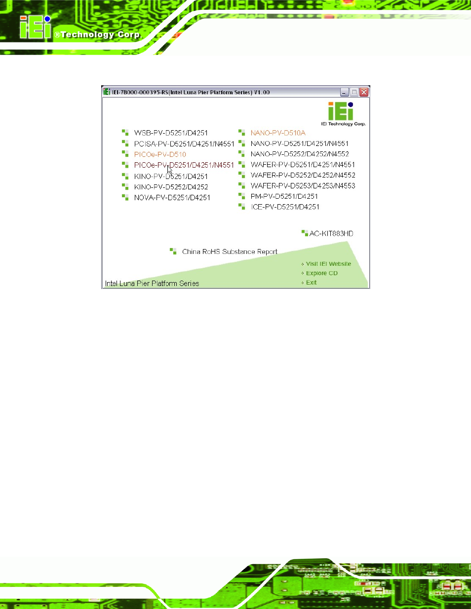 Figure 4-22: introduction screen | IEI Integration PICOe-PV-D4251_N4551_D5251 v1.11 User Manual | Page 80 / 155