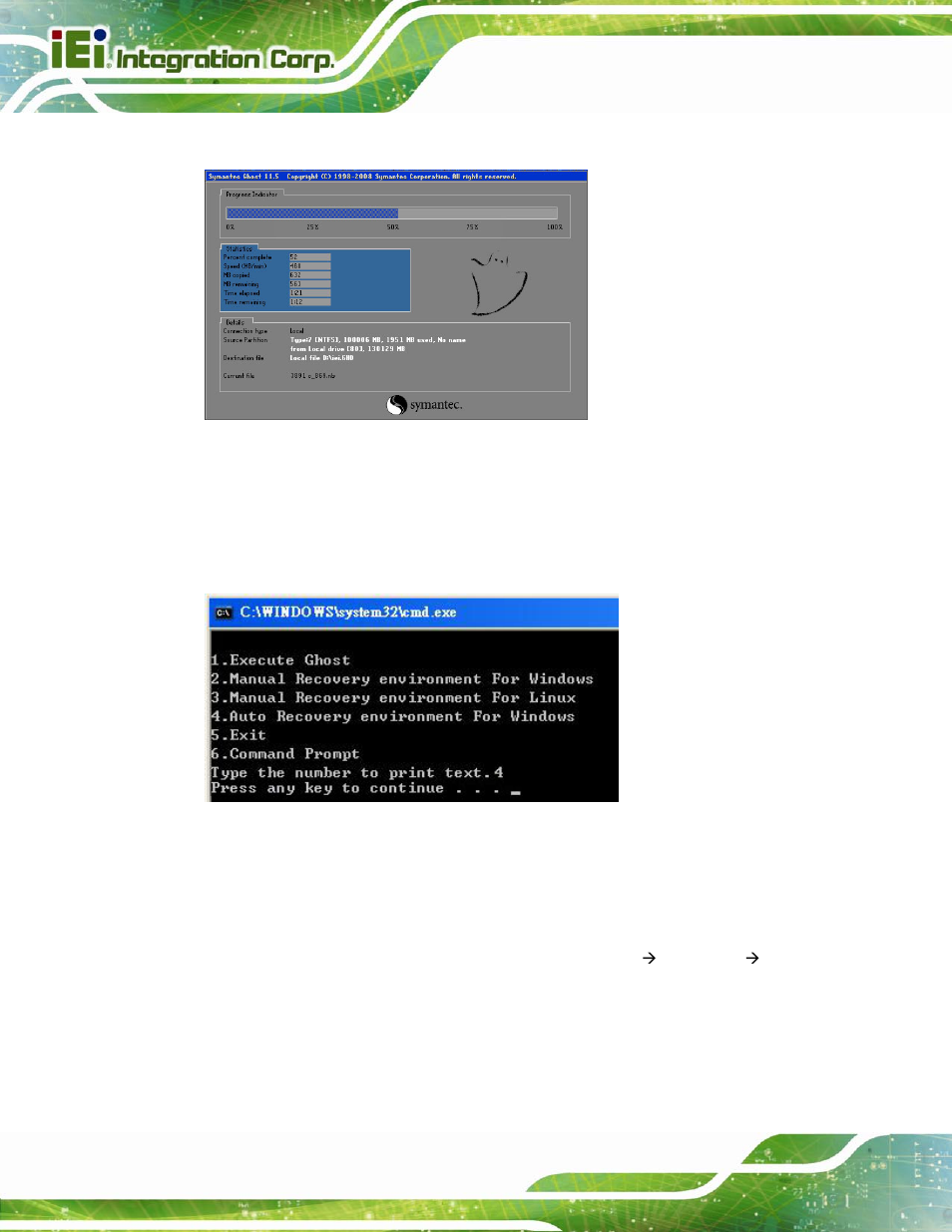 Figure b-28: image creation complete, Figure b-29: press any key to continue | IEI Integration PICOe-B650 User Manual | Page 122 / 156