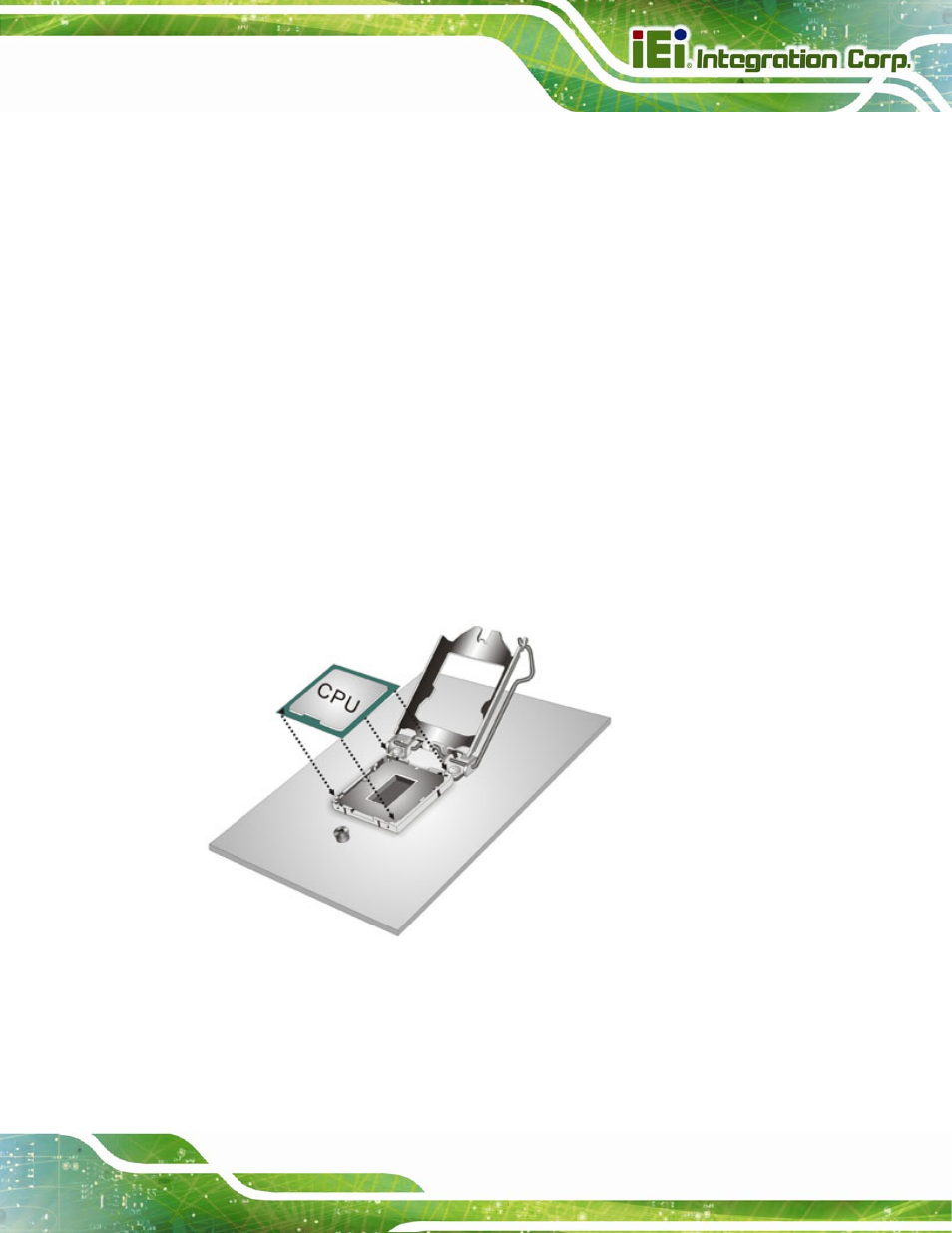 Figure 4-3: insert the socket lga1155 cpu | IEI Integration PICOe-B650 User Manual | Page 51 / 156