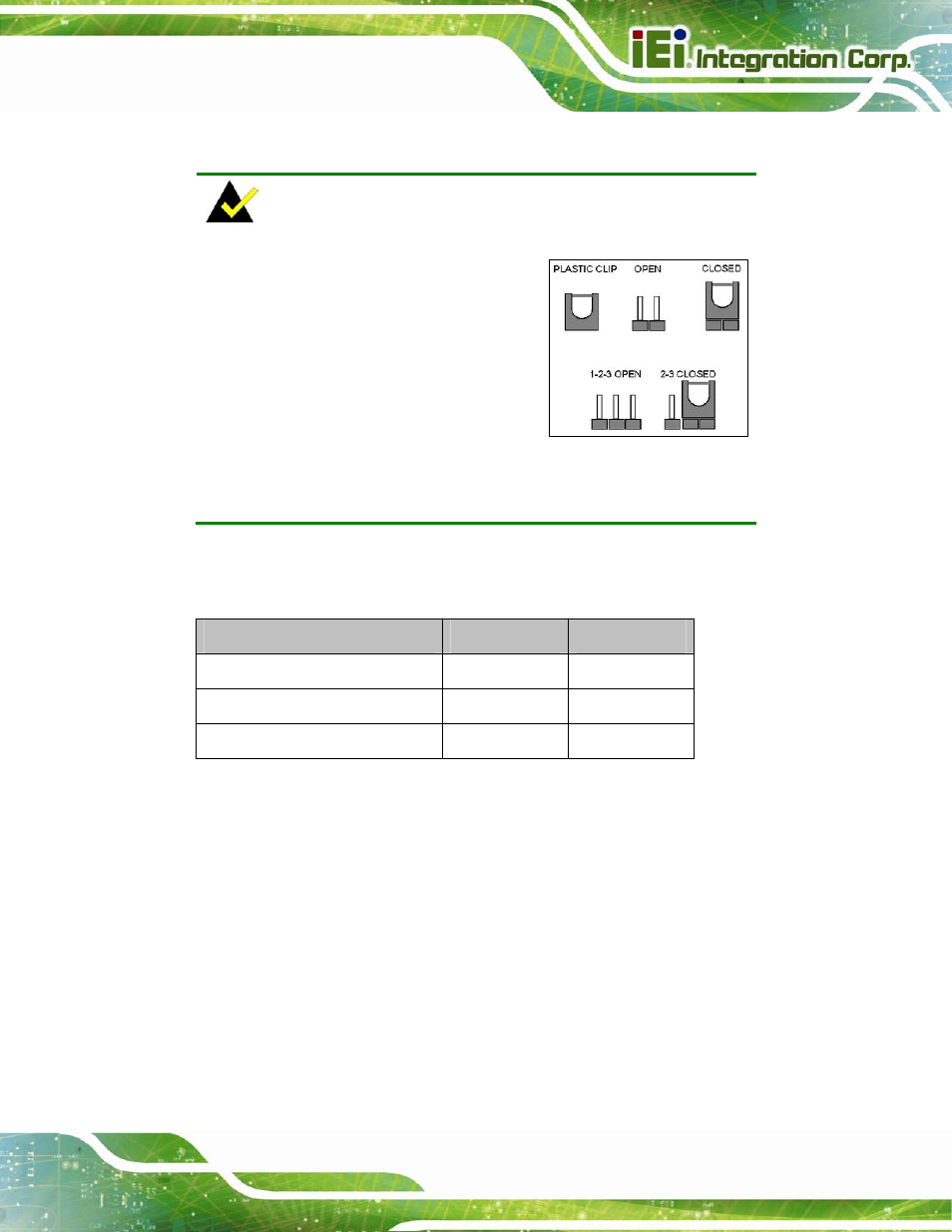 4 jumper settings, 1 at/atx power mode select jumper, Umper | Ettings, Table 4-1: jumpers | IEI Integration PICOe-B650 User Manual | Page 55 / 156