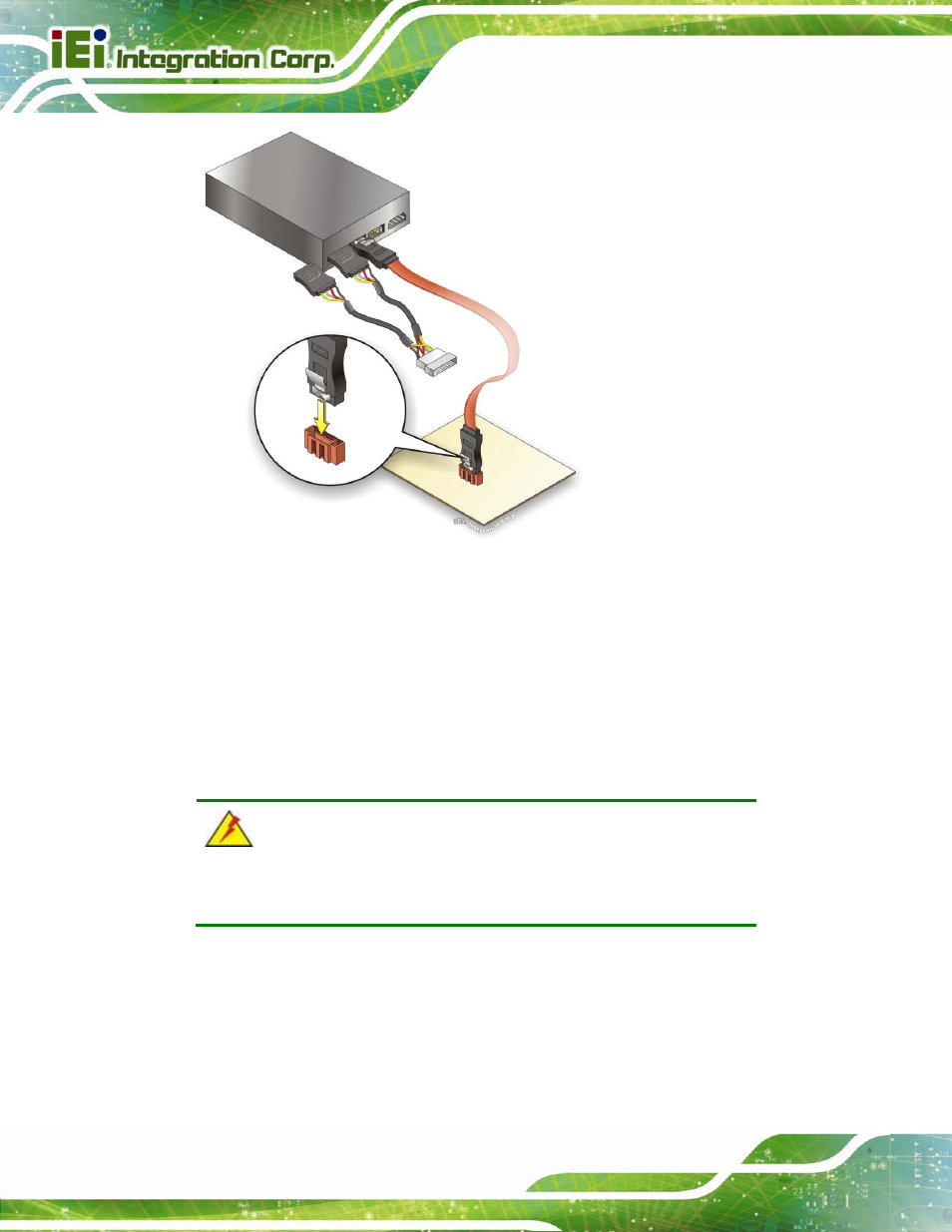 3 usb cable (dual port) with slot bracket, Figure 4-12: sata power drive connection | IEI Integration PICOe-B650 User Manual | Page 62 / 156