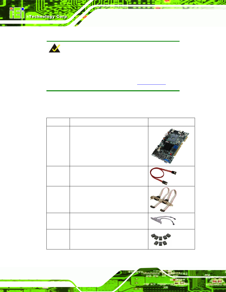 3 unpacking checklist, 1 package contents, Npacking | Hecklist | IEI Integration PICOe-HM650 User Manual | Page 24 / 174