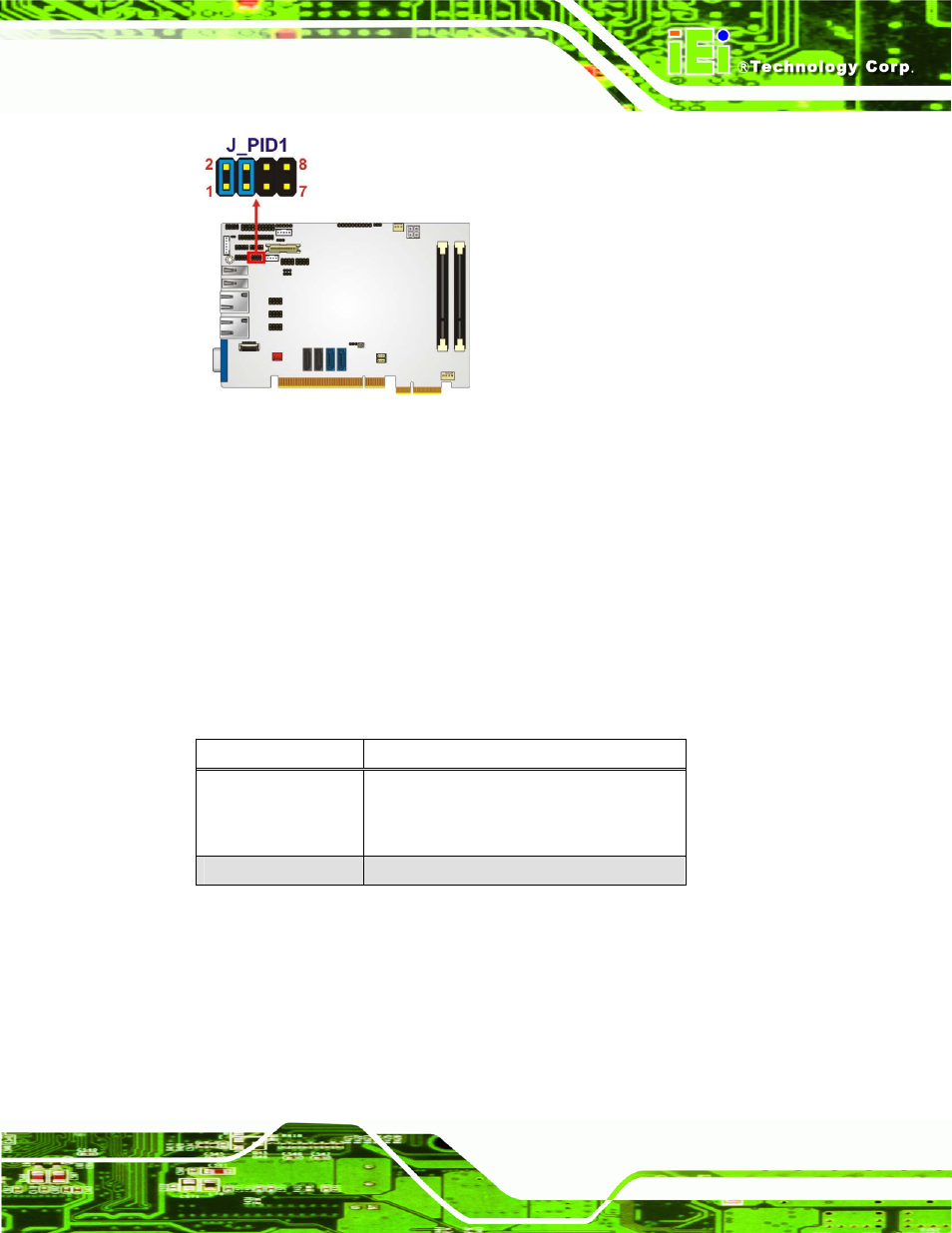 5 pcie status select jumper, Table 4-6: pcie status select jumper settings | IEI Integration PICOe-HM650 User Manual | Page 73 / 174