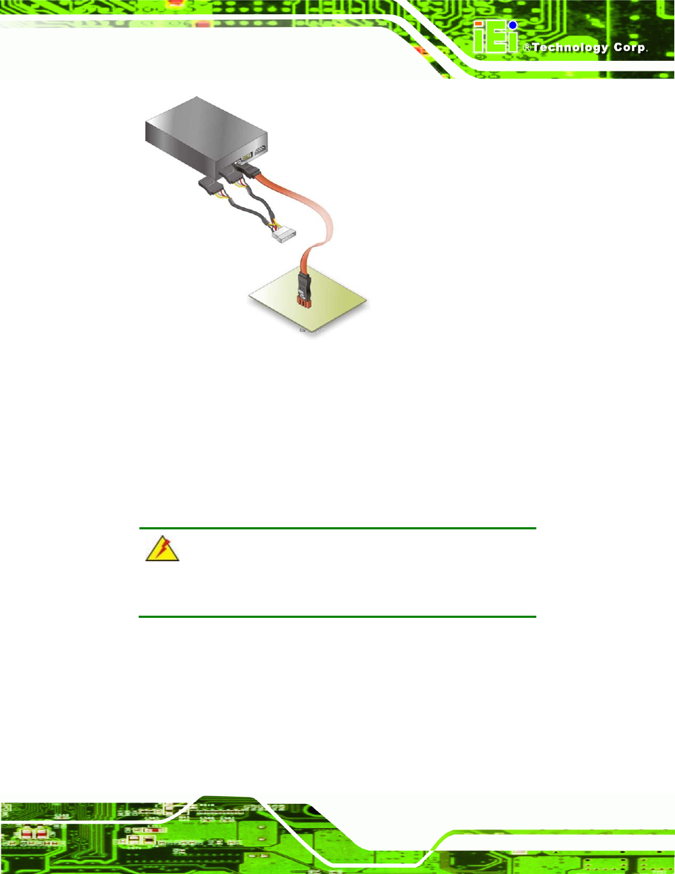 3 usb cable (dual port) with slot bracket, Figure 4-17: sata power drive connection | IEI Integration PICOe-HM650 User Manual | Page 79 / 174