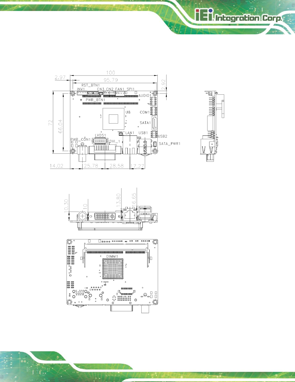 5 dimensions, Imensions, Figure 1-3: dimensions (mm) | IEI Integration HYPER-KBN User Manual | Page 17 / 139