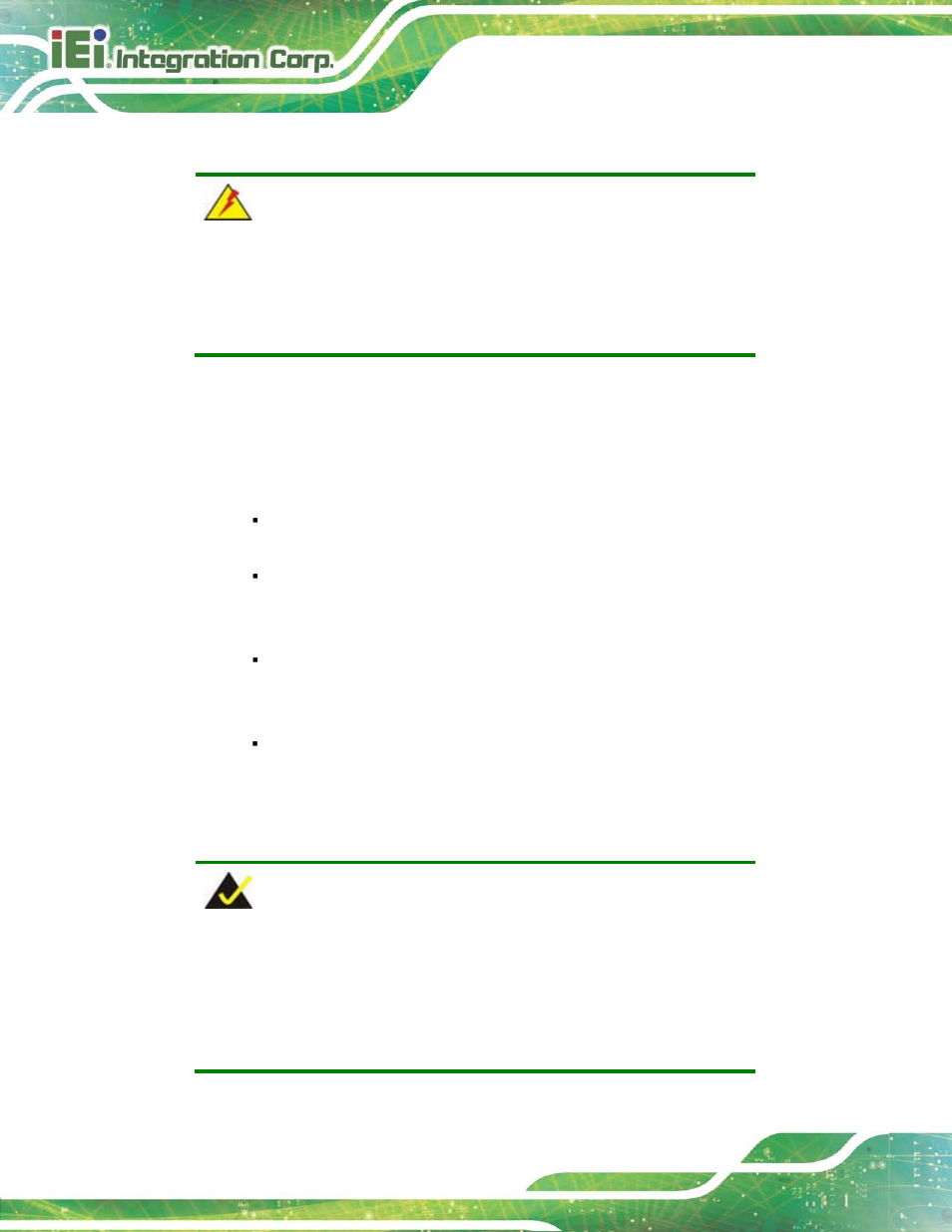 1 anti-static precautions, 2 installation considerations, Static | Recautions, Nstallation, Onsiderations, 2 in s ta lla tio n co n s id e ra tio n s | IEI Integration HYPER-KBN User Manual | Page 48 / 139