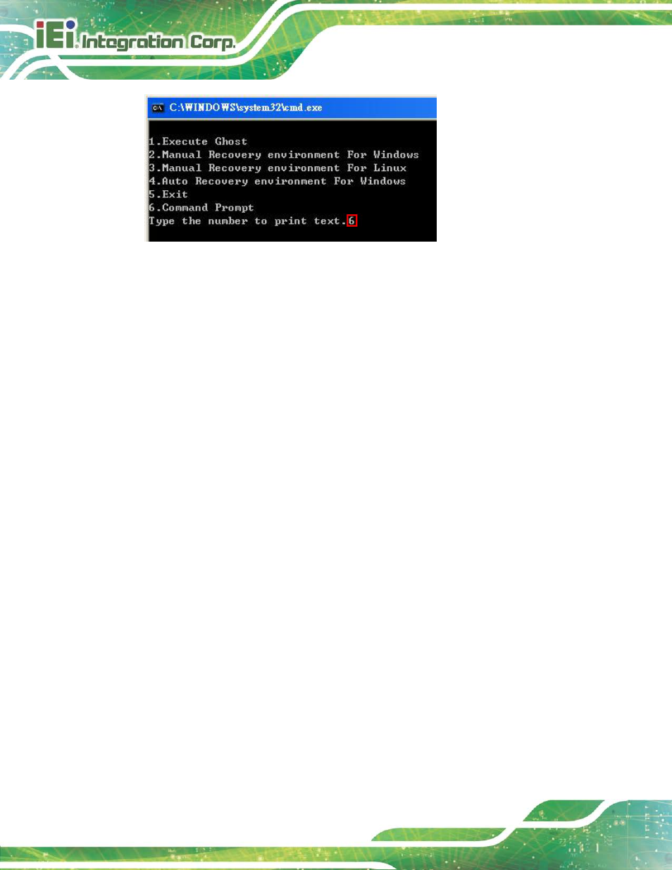 Figure b-4: command prompt | IEI Integration HYPER-KBN User Manual | Page 94 / 139