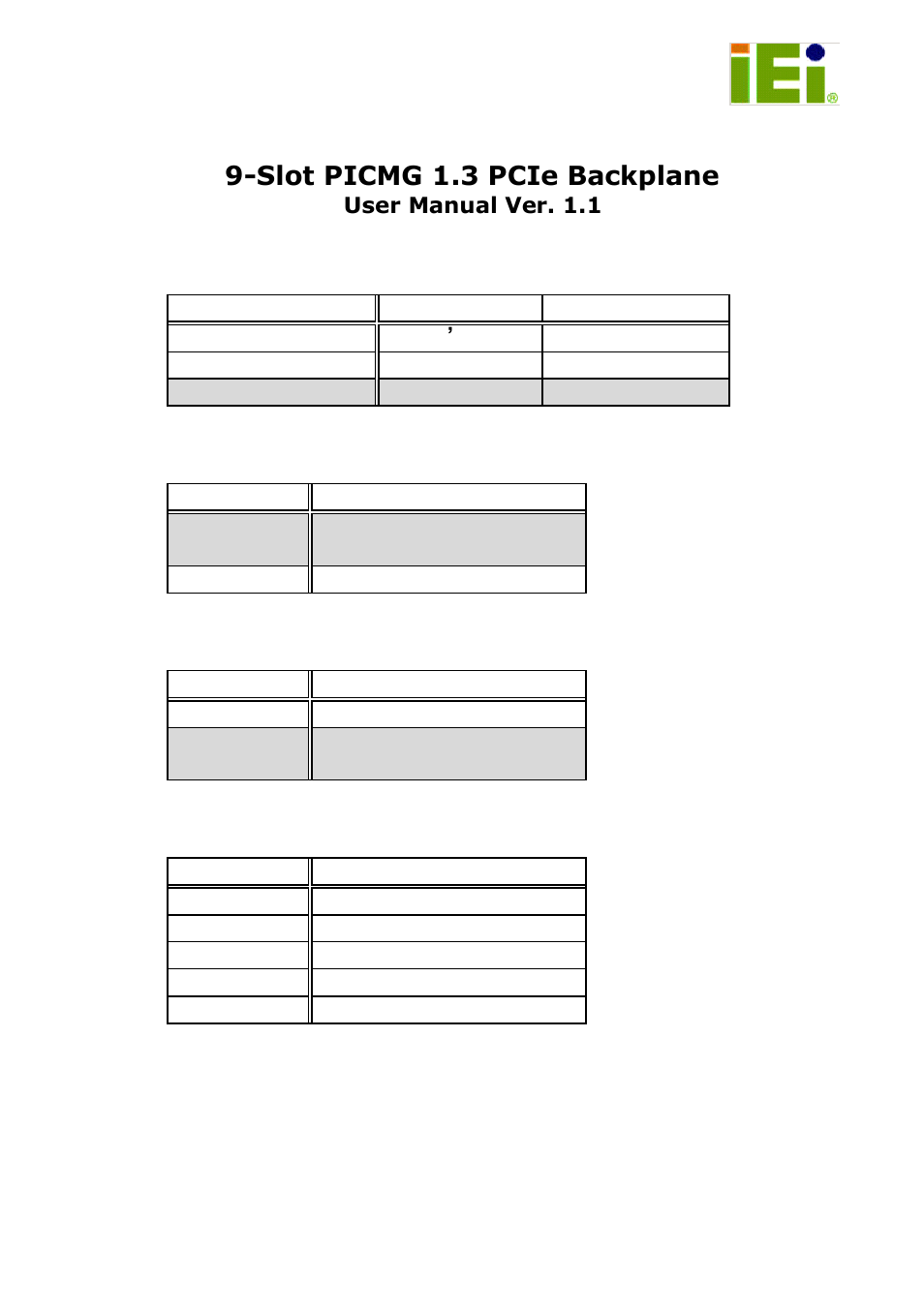 IEI Integration SPXE-9S v1.1 User Manual | 6 pages
