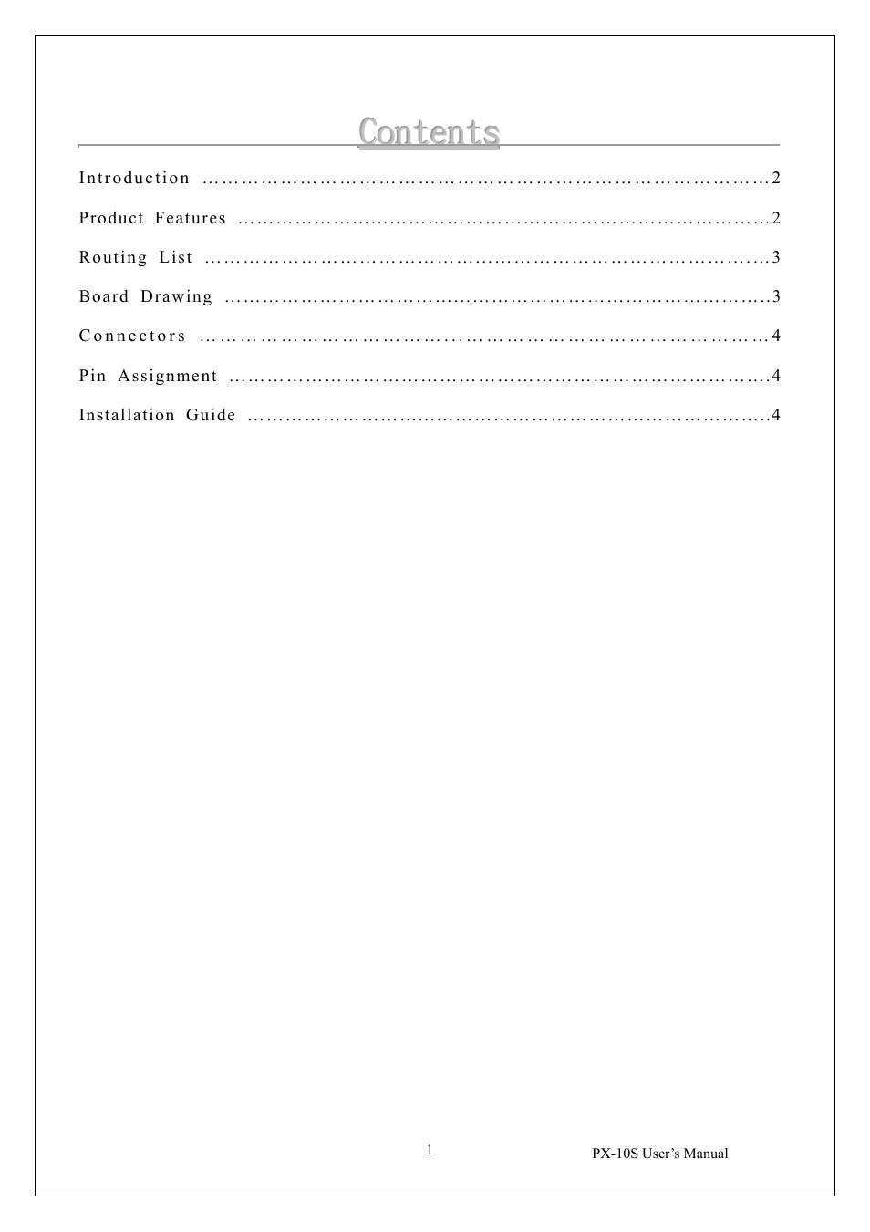 IEI Integration PX-10S-RS v1.01 User Manual | Page 2 / 6