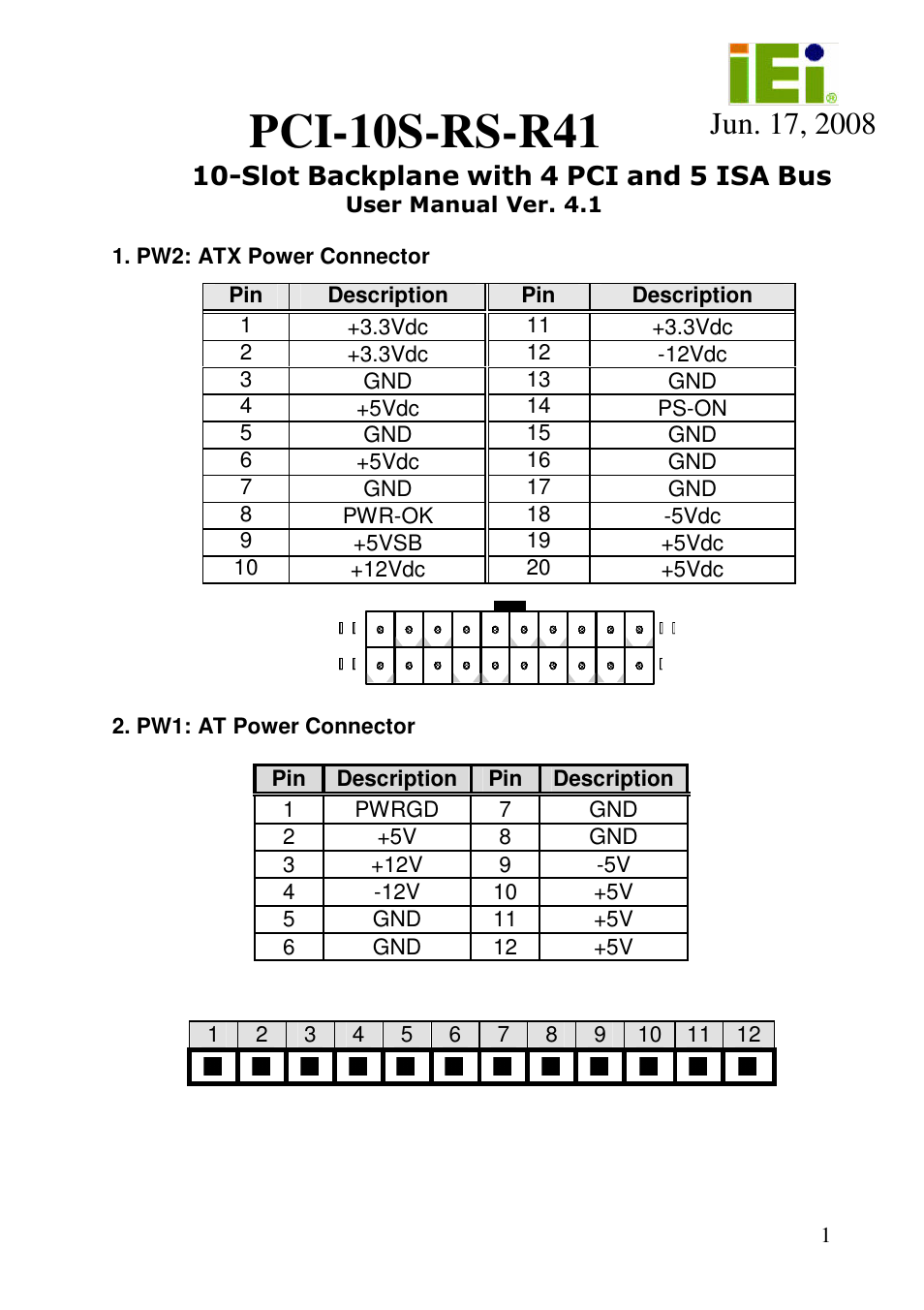 IEI Integration PCI-10S-RS User Manual | 3 pages
