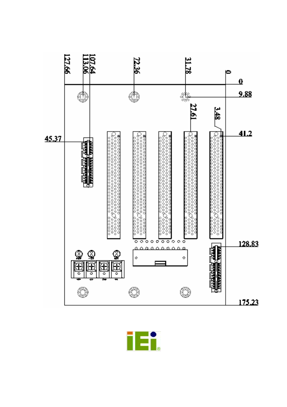 Mechanical drawing | IEI Integration HPE-6S1 v1.00 User Manual | Page 3 / 3