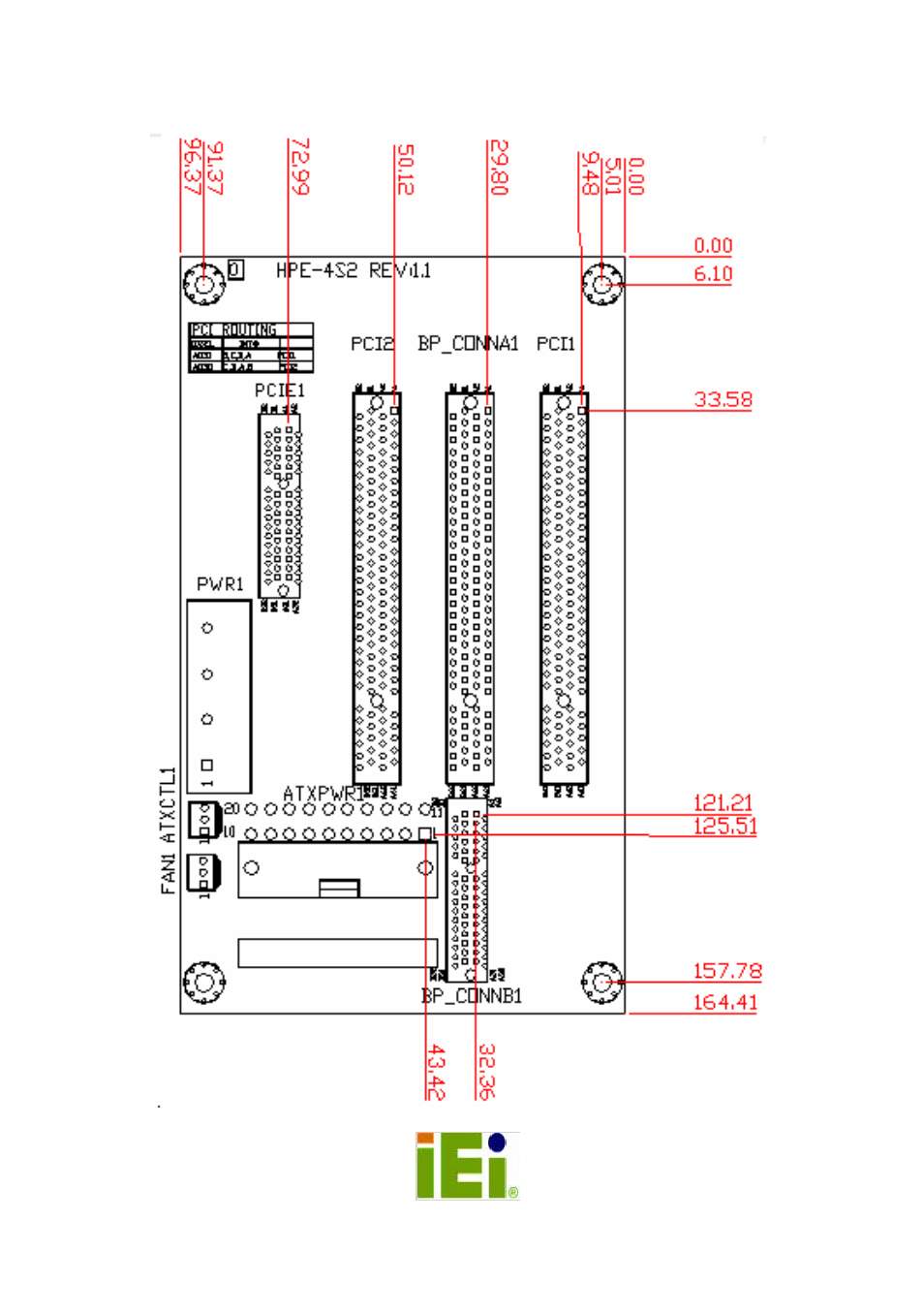 Mechanical drawing | IEI Integration HPE-4S2 v1.10 User Manual | Page 3 / 3