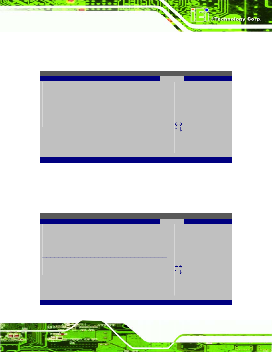 7 chipset, 1 northbridge configuration, Hipset | Bios menu 23: chipset, Bios menu 24: northbridge chipset configuration | IEI Integration iQ7-US15W User Manual | Page 123 / 139