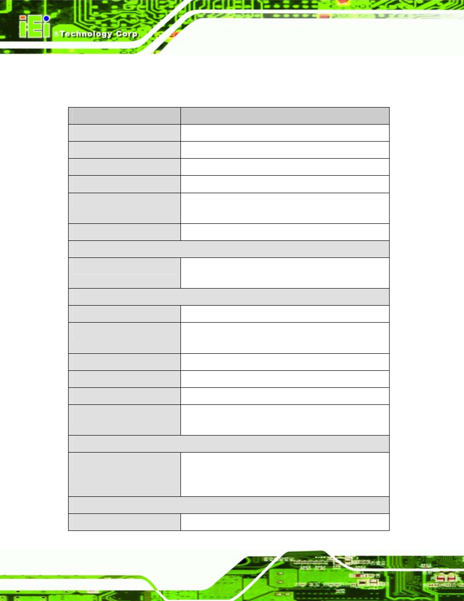 7 technical specifications, Echnical, Pecifications | IEI Integration iQ7-US15W User Manual | Page 36 / 139