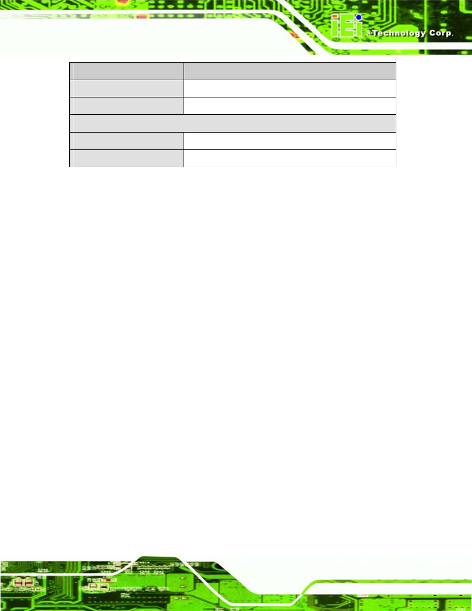 Table 3-1: technical specifications | IEI Integration iQ7-US15W User Manual | Page 37 / 139