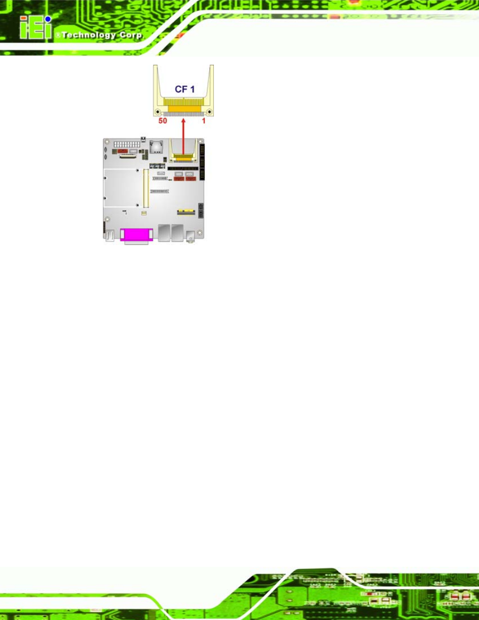 4 digital i/o connector, Figure 4-4: compactflash® slot location | IEI Integration iQ7-US15W User Manual | Page 44 / 139