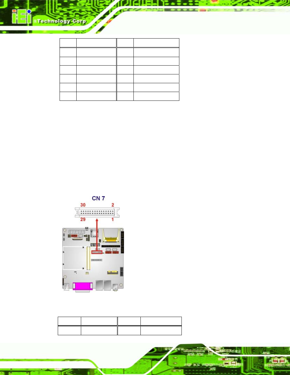 9 lvds connector, Figure 4-10: lvds connector location, Table 4-9: cpu module to baseboard ide pinouts | Iq7 design guide page 38 | IEI Integration iQ7-US15W User Manual | Page 50 / 139