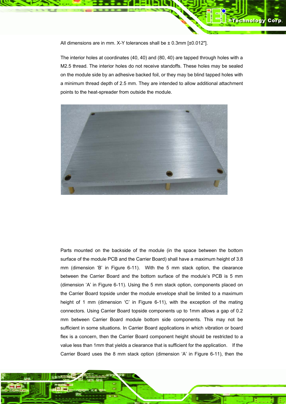 6 design notes, Esign, Otes | Figure 6-9: iei heat spread module | IEI Integration ICE-DB-9S User Manual | Page 116 / 159