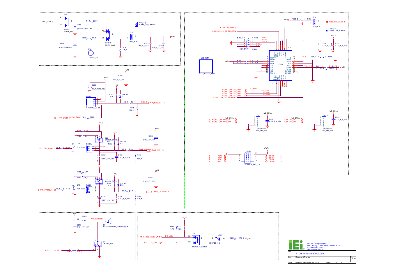 Cpu fan w/fan control system fan w/fan control, Buzzer, Hdd led | Second bios, Clear cmos/super cap, System fan2 w/fan control, Iei electronics inc | IEI Integration ICE-DB-9S User Manual | Page 157 / 159