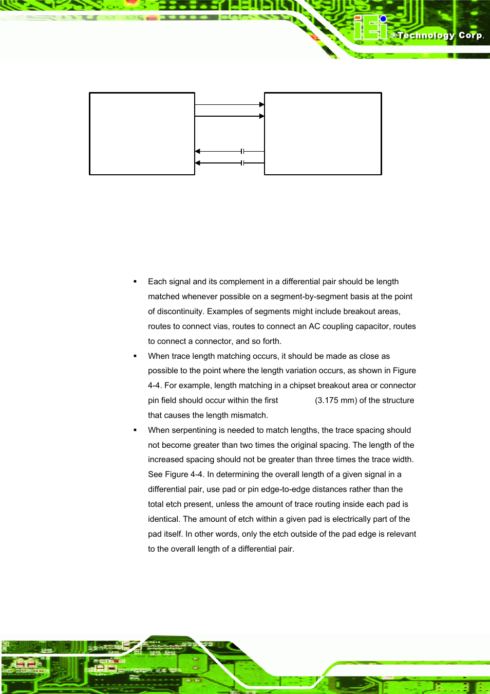 3 routing notices, Figure 4-3: peg lane connection topology example | IEI Integration ICE-DB-9S User Manual | Page 50 / 159