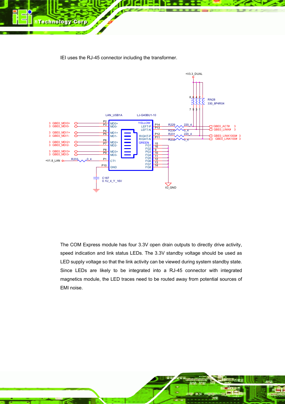 2 giga lan connector, 3 lan link activity and speed led | IEI Integration ICE-DB-9S User Manual | Page 85 / 159